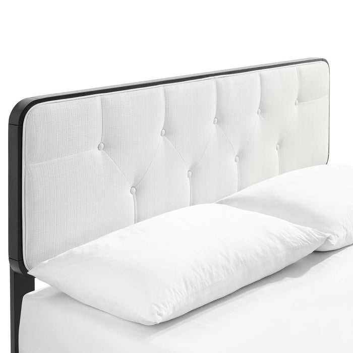 Bridgette King Wood Platform Bed With Angular Frame