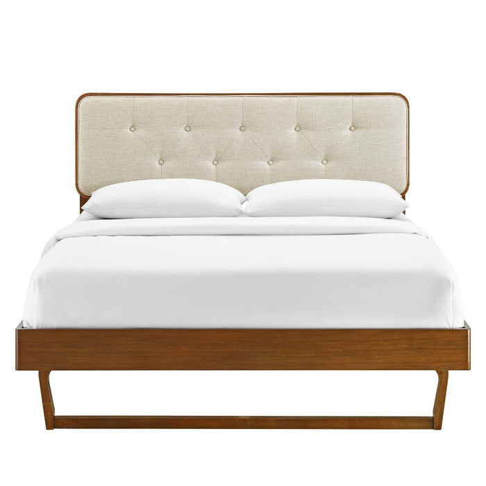 Bridgette Twin Wood Platform Bed With Angular Frame