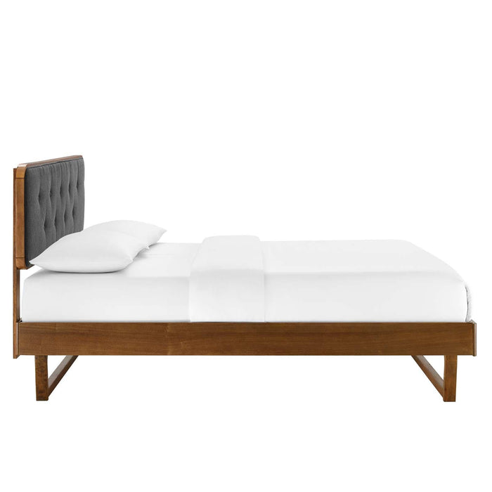 Bridgette Twin Wood Platform Bed With Angular Frame