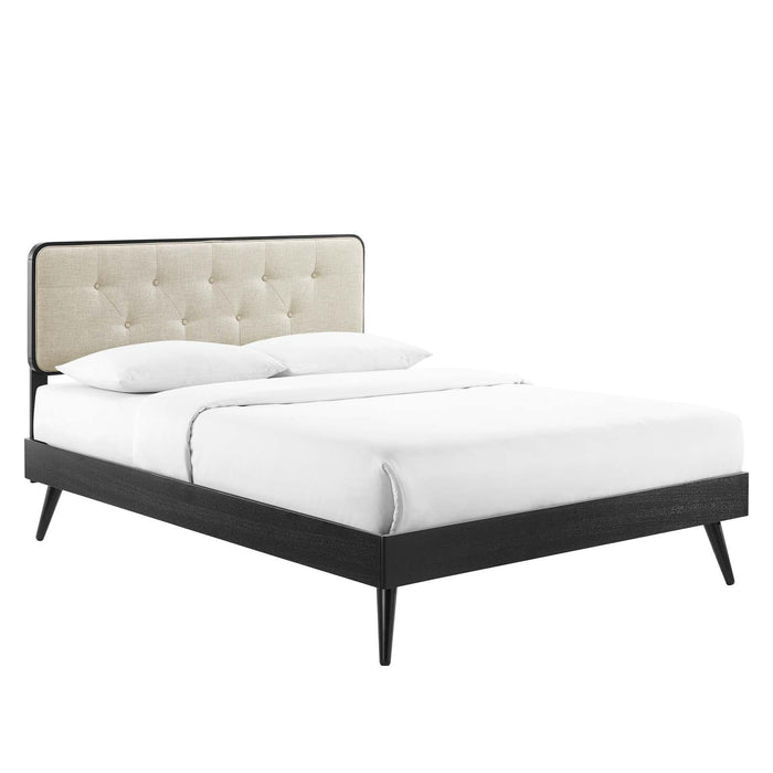 Bridgette Twin Wood Platform Bed With Splayed Legs image