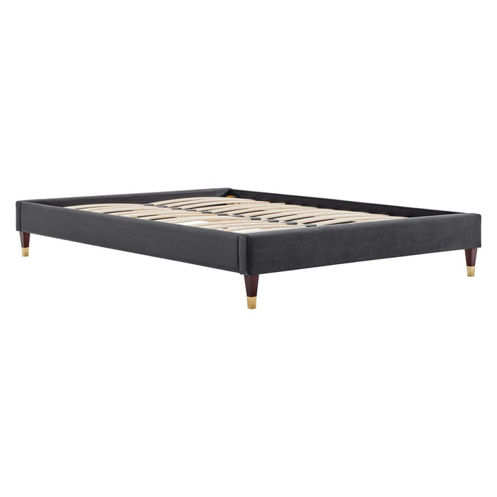 Elise Twin Performance Velvet Platform Bed