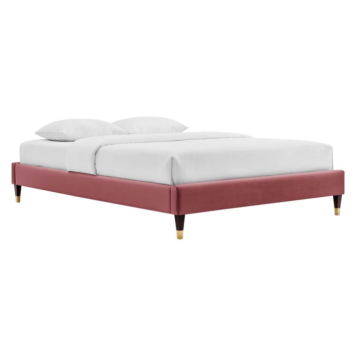 Elise King Performance Velvet Platform Bed