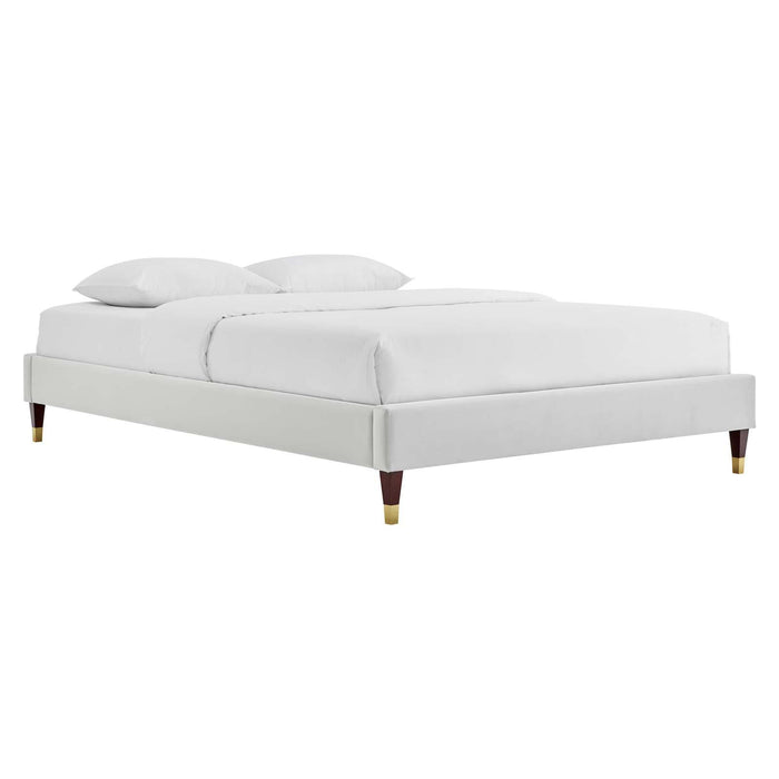 Elise Queen Performance Velvet Platform Bed