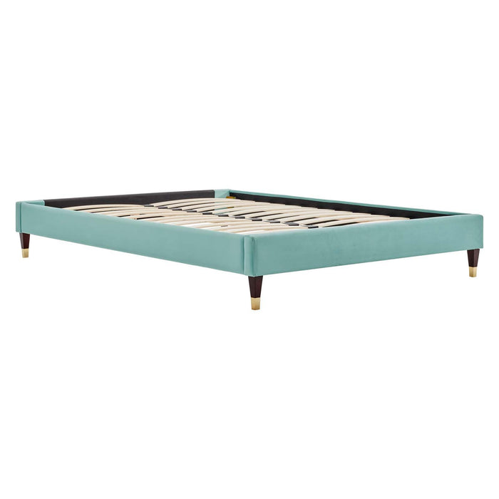 Elise Full Performance Velvet Platform Bed