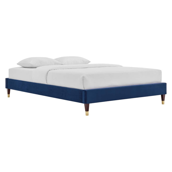 Elise King Performance Velvet Platform Bed