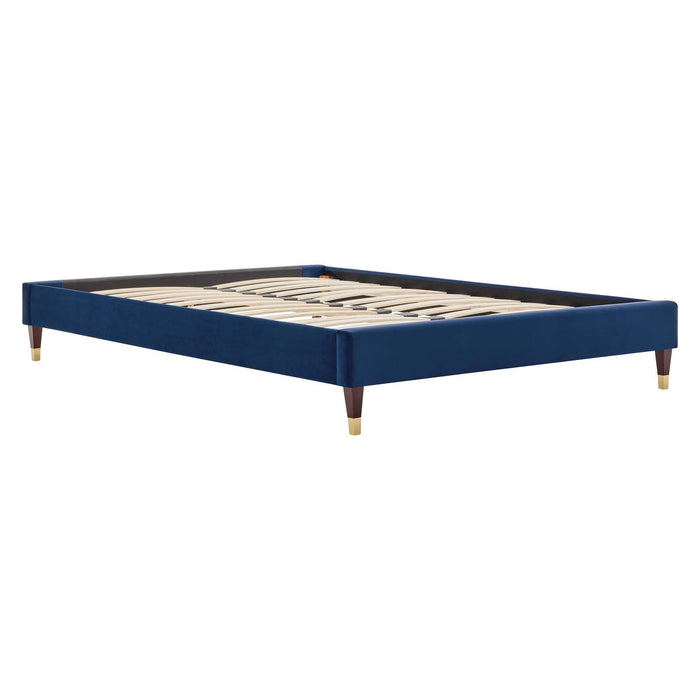 Elise Queen Performance Velvet Platform Bed