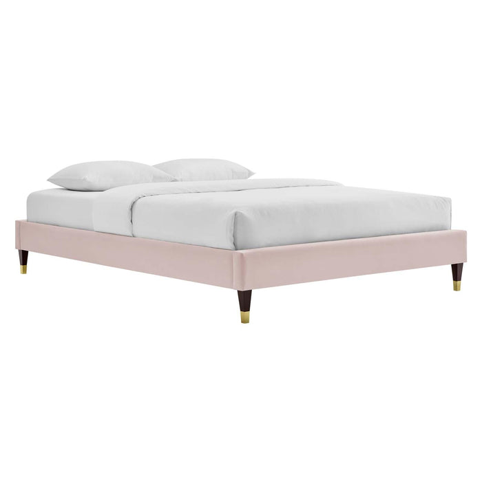 Elise Full Performance Velvet Platform Bed