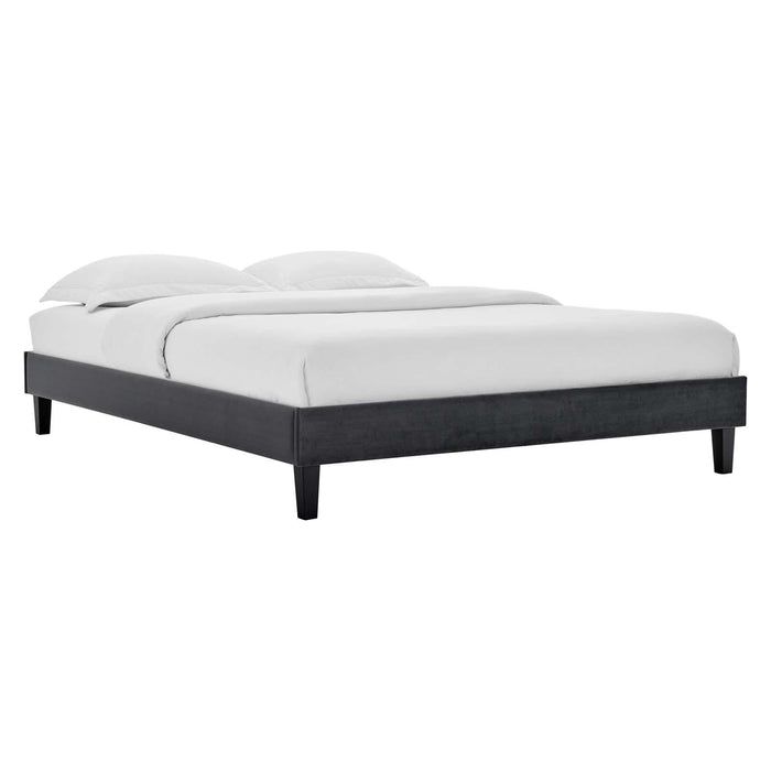 Elise Full Performance Velvet Platform Bed