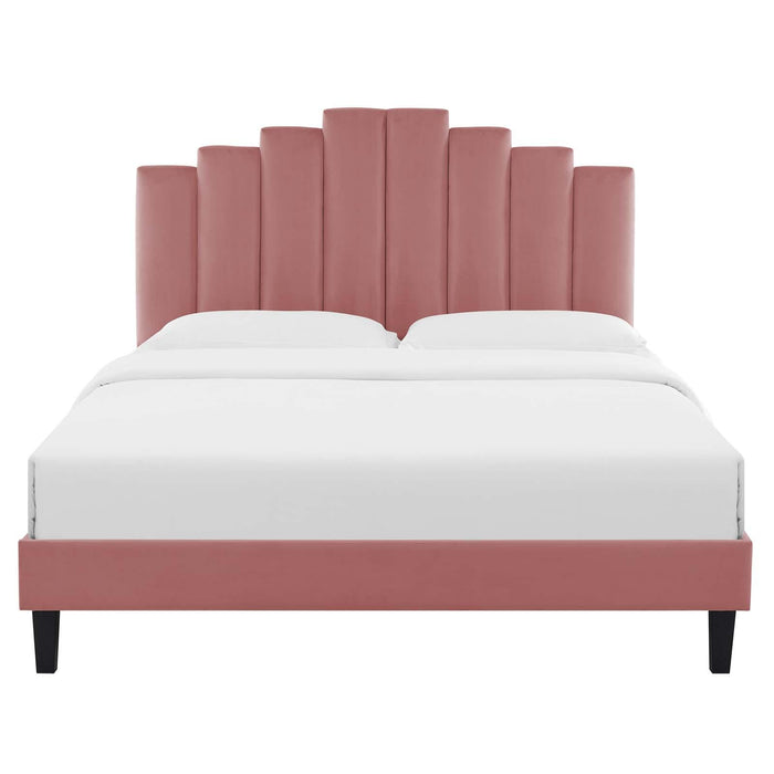 Elise Twin Performance Velvet Platform Bed