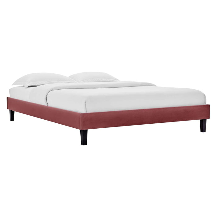 Reign Twin Performance Velvet Platform Bed Frame