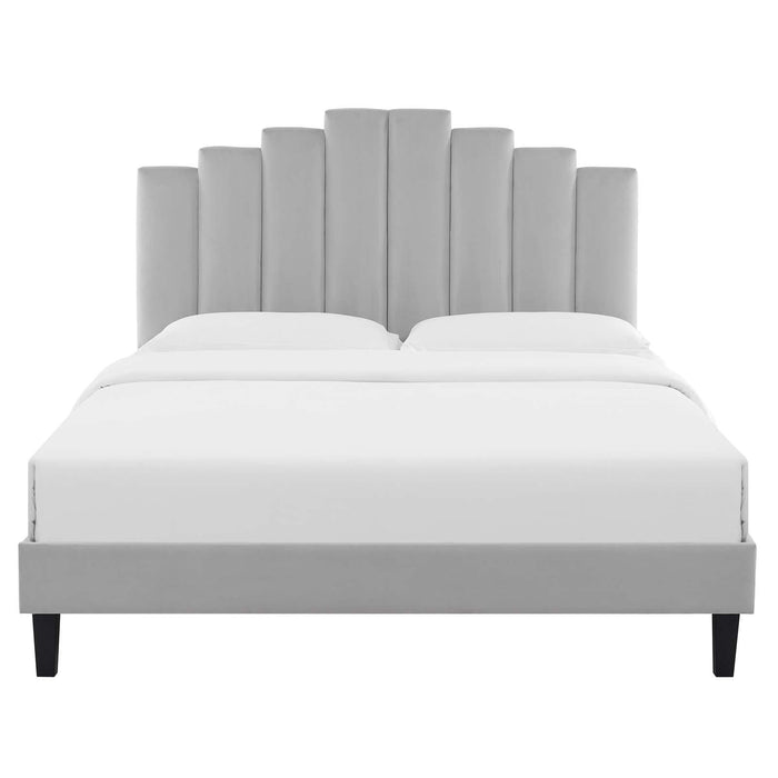 Elise Twin Performance Velvet Platform Bed