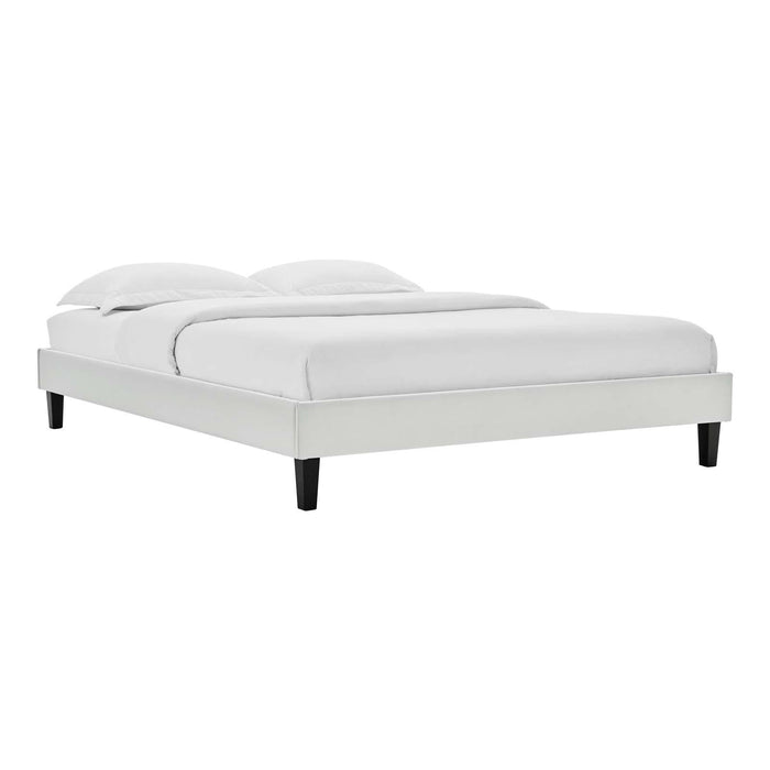 Reign Twin Performance Velvet Platform Bed Frame