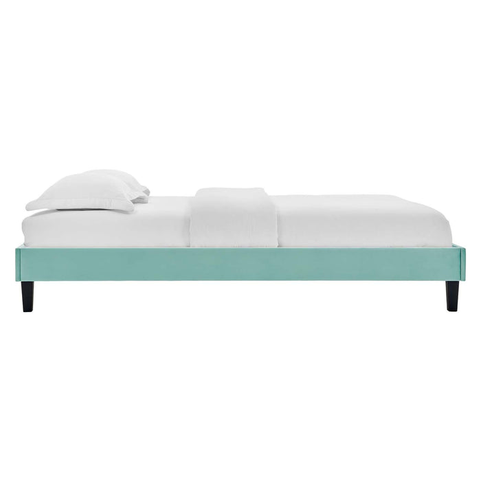 Elise King Performance Velvet Platform Bed