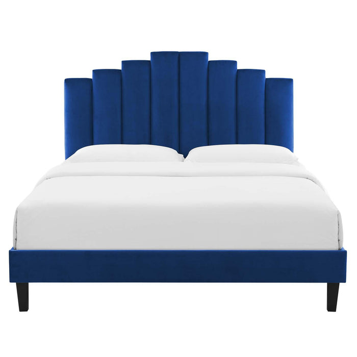 Elise Twin Performance Velvet Platform Bed