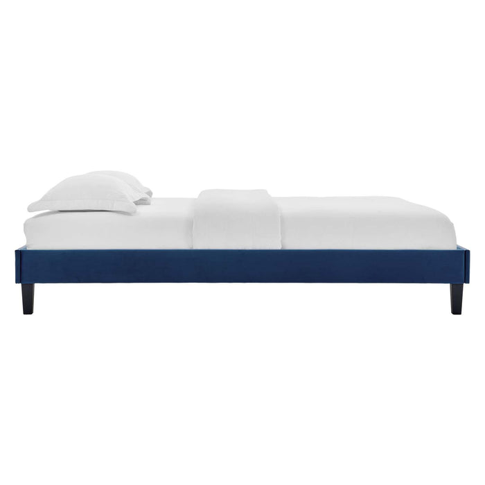 Elise Twin Performance Velvet Platform Bed