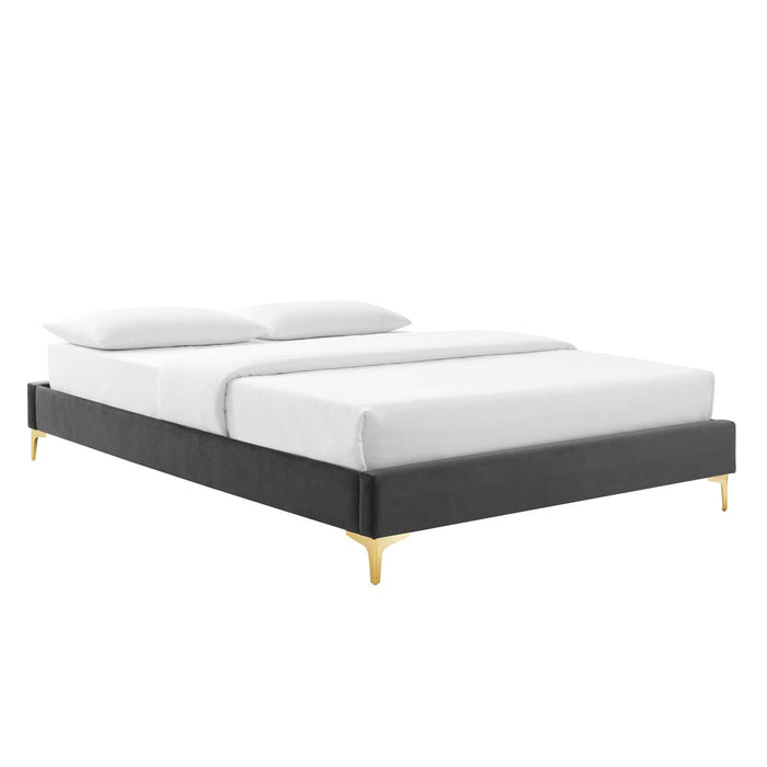 Elise Full Performance Velvet Platform Bed