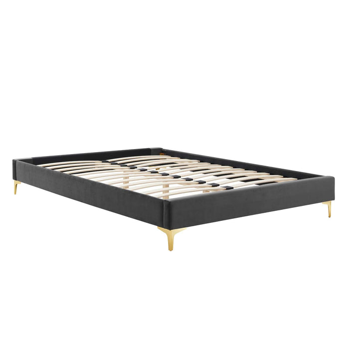 Elise Twin Performance Velvet Platform Bed