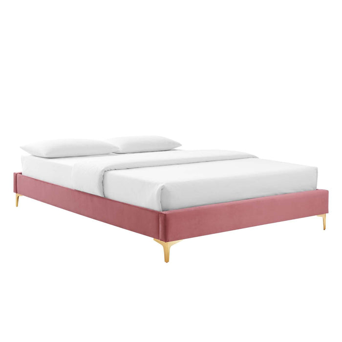 Elise King Performance Velvet Platform Bed