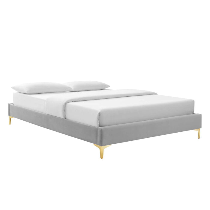 Elise Twin Performance Velvet Platform Bed