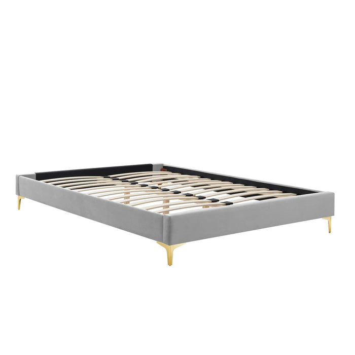 Elise Twin Performance Velvet Platform Bed