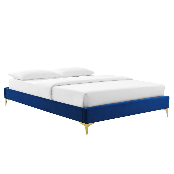 Elise King Performance Velvet Platform Bed