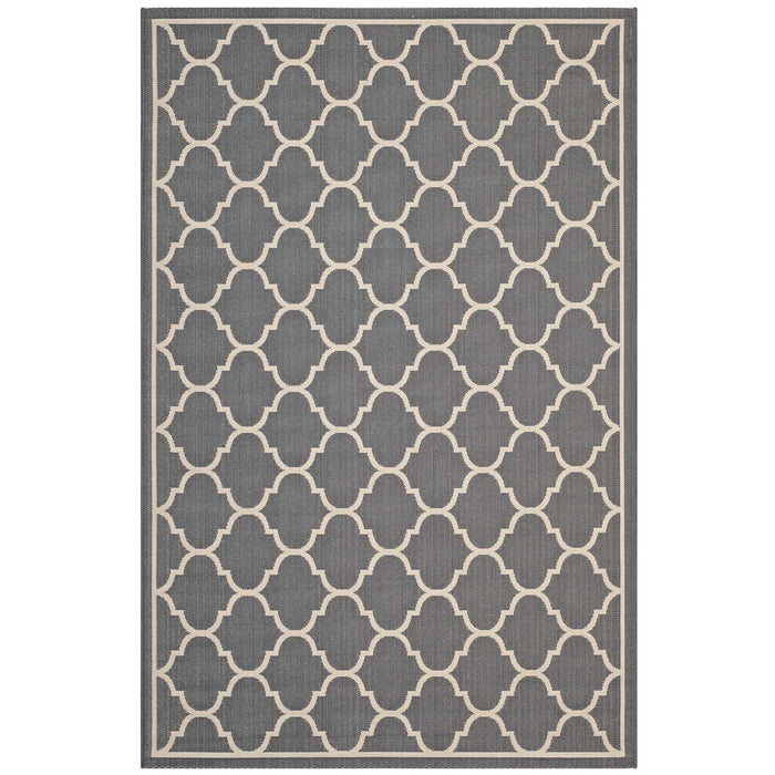 Avena Moroccan Quatrefoil Trellis 8x10 Indoor and Outdoor Area Rug