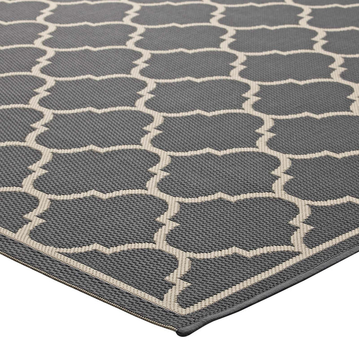 Avena Moroccan Quatrefoil Trellis 8x10 Indoor and Outdoor Area Rug