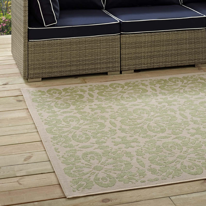 Ariana Vintage Floral Trellis 8x10 Indoor and Outdoor Area Rug