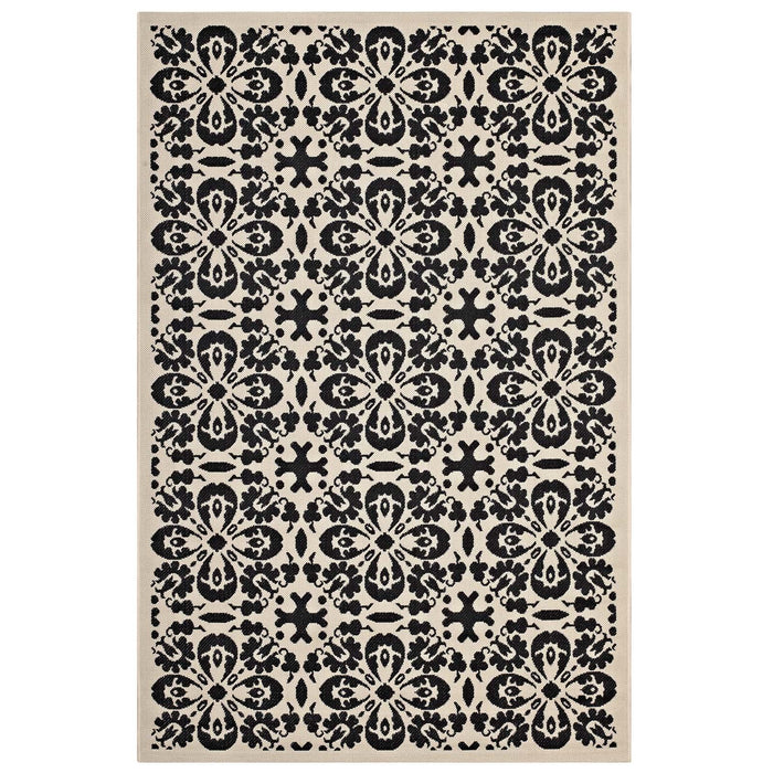 Ariana Vintage Floral Trellis 8x10 Indoor and Outdoor Area Rug