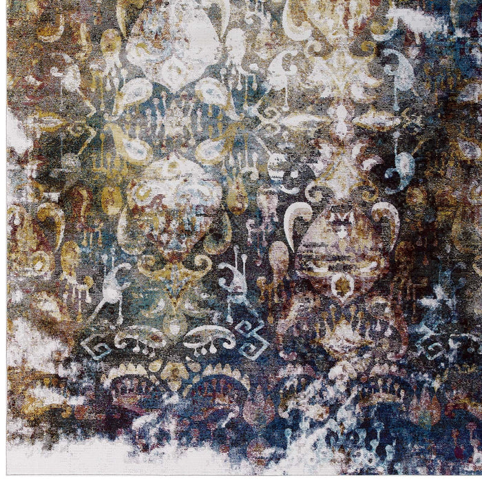 Success Jayla Transitional Distressed Vintage Floral Moroccan Trellis 8x10 Area Rug