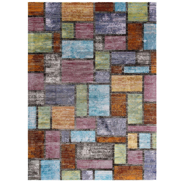 Success Nyssa Abstract Geometric Mosaic 4x6 Area Rug image