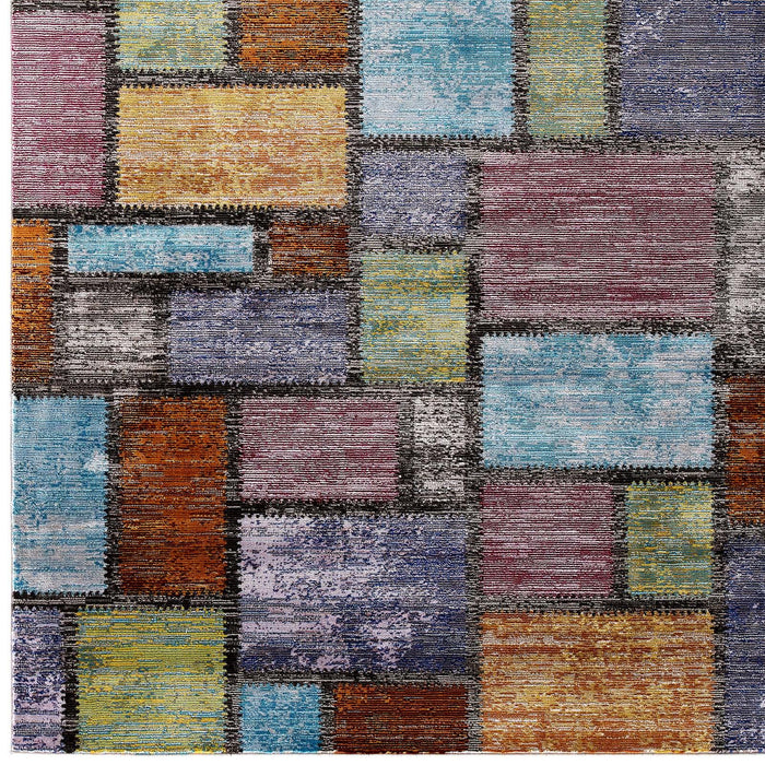 Success Nyssa Abstract Geometric Mosaic 4x6 Area Rug