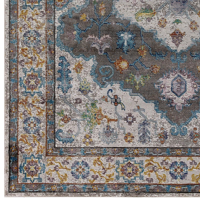 Success Anisah Distressed Floral Persian Medallion 8x10 Area Rug