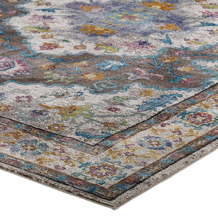 Success Anisah Distressed Floral Persian Medallion 8x10 Area Rug