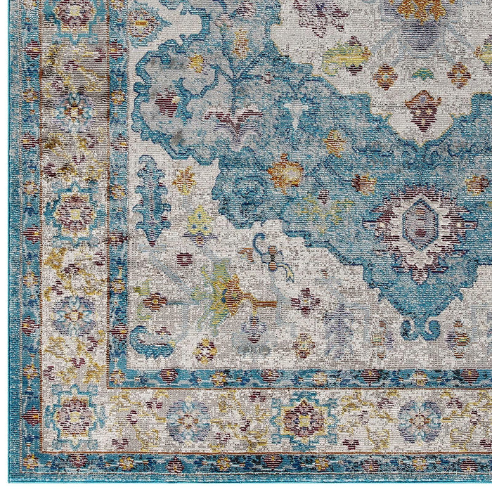 Success Anisah Distressed Floral Persian Medallion 8x10 Area Rug