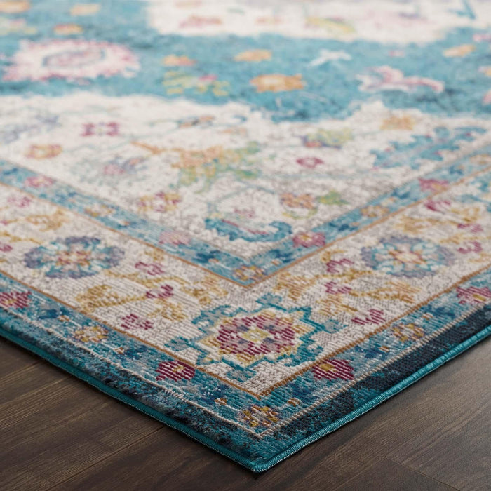 Success Anisah Distressed Floral Persian Medallion 5x8 Area Rug