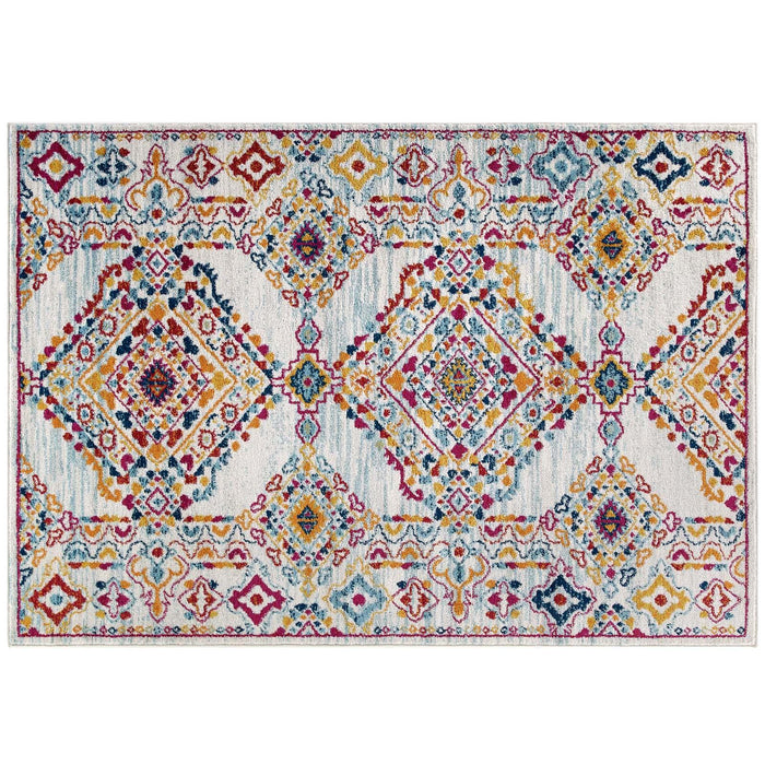 Entourage Khalida Distressed Floral Lattice 8x10 Area Rug image