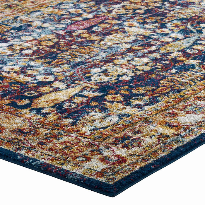 Entourage Jessa Distressed Vintage Floral Lattice 8x10 Area Rug