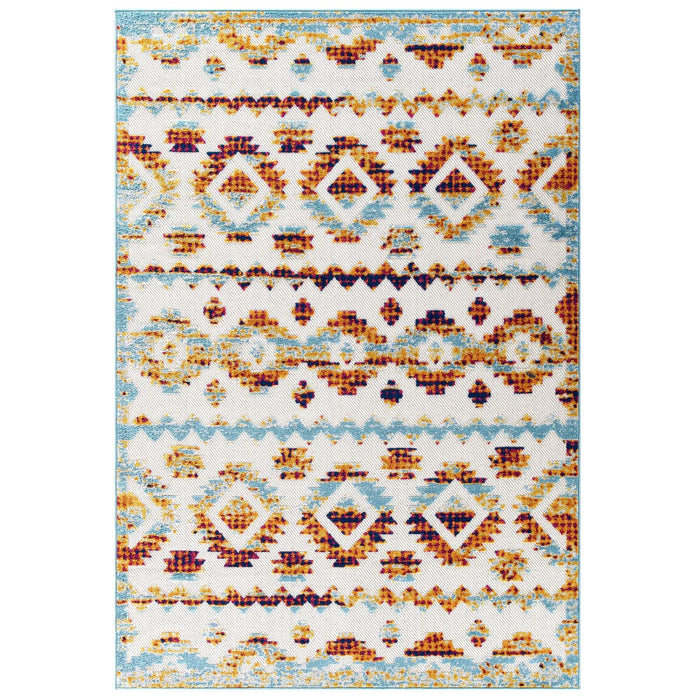 Reflect Takara Abstract Diamond Moroccan Trellis 8x10 Indoor and Outdoor Area Rug