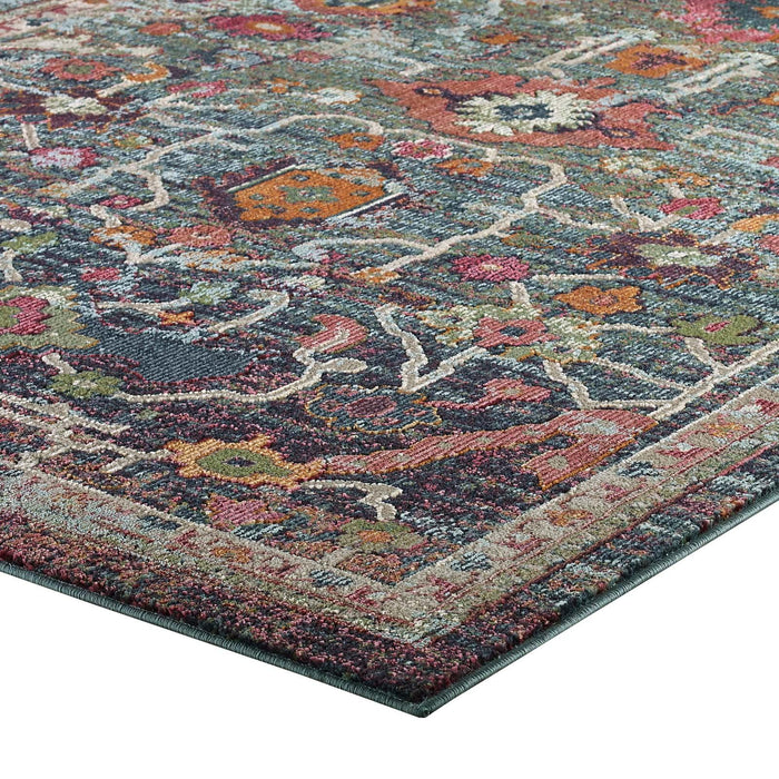 Tribute Every Distressed Vintage Floral 5x8 Area Rug