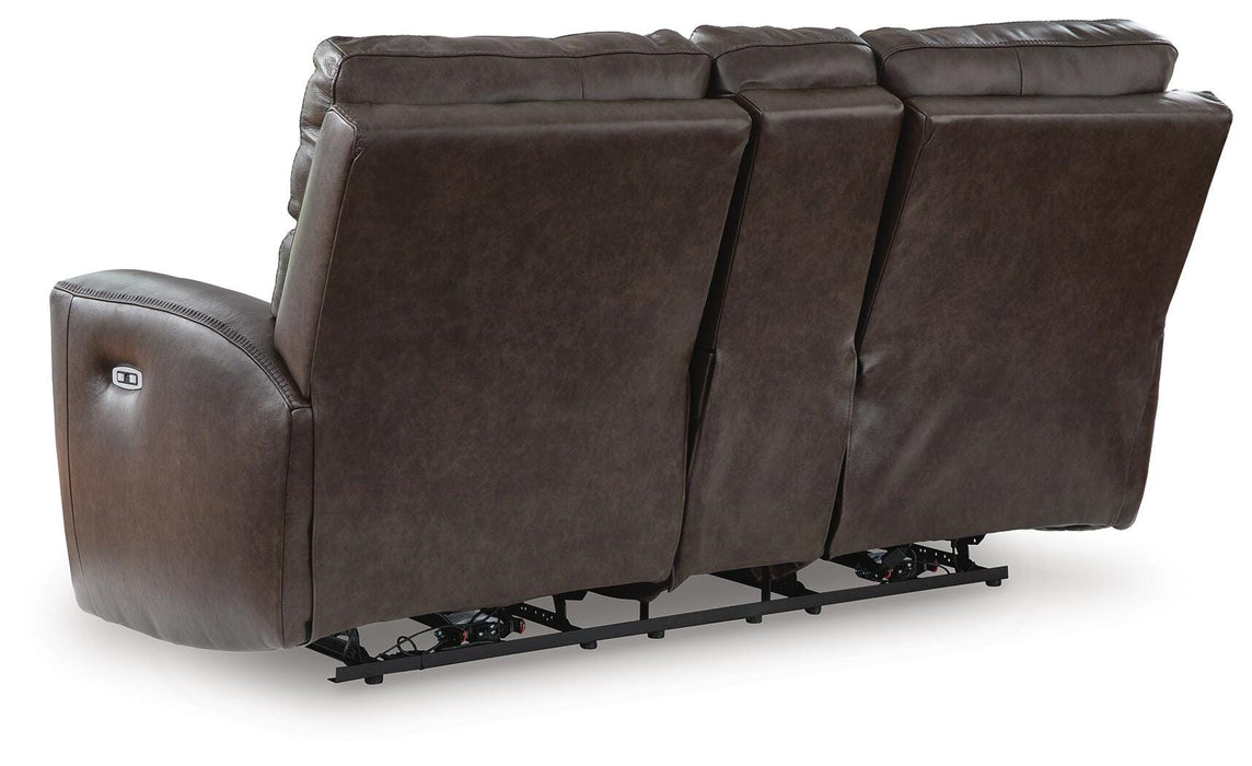 Crossplex Power Reclining Loveseat with Console