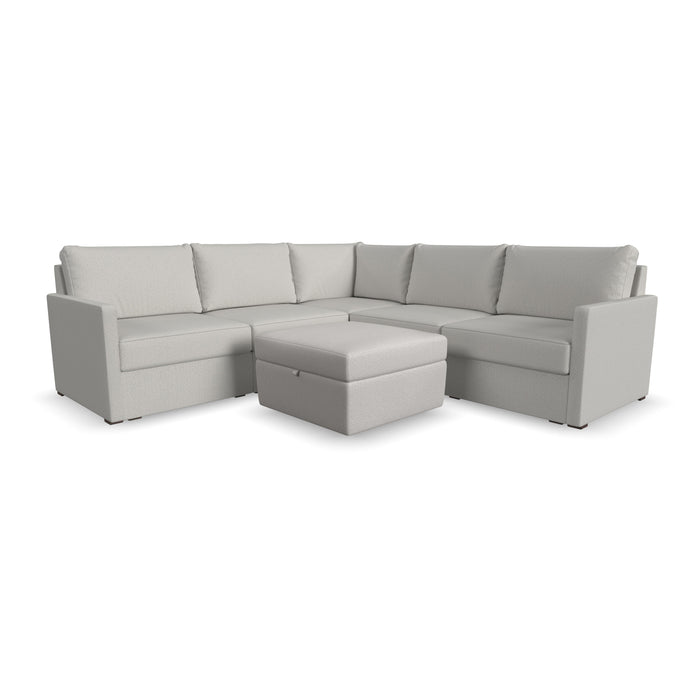 Flex 5-Seat Sectional with Narrow Arm and Storage Ottoman - 5000003371