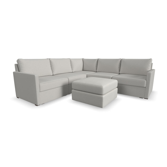 Flex 5-Seat Sectional with Narrow Arm and Ottoman