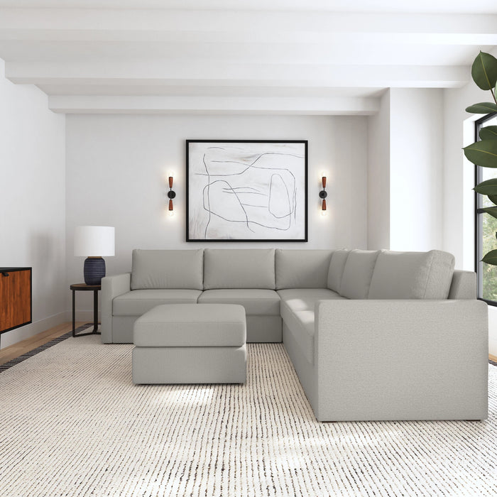 Flex 5-Seat Sectional with Standard Arm and Ottoman