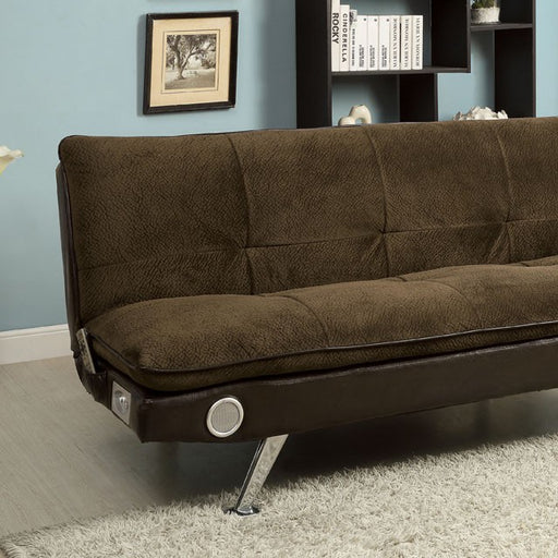 gallagher-dark-brownchrome-futon-sofa-w-bluetooth-speaker-brown