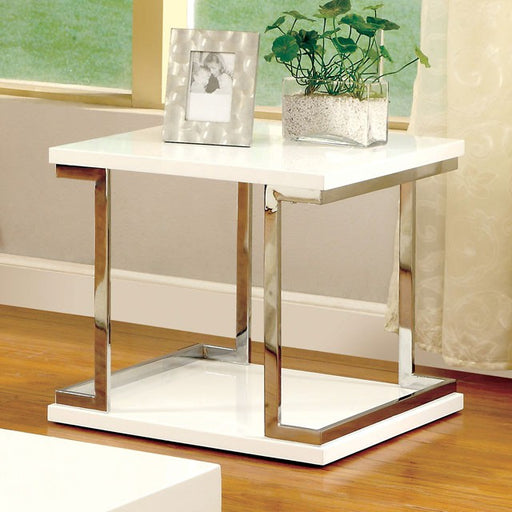 meda-whitechrome-end-table-white