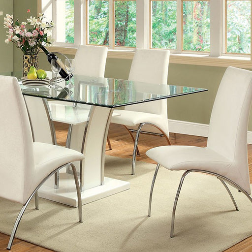 glenview-whitechrome-dining-table