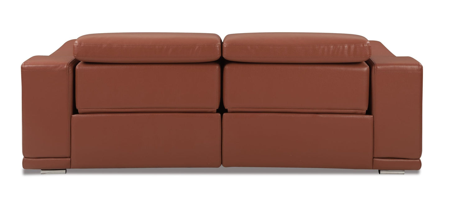 # Alanzo Italian Leather Power Reclining Sofa CAMEL