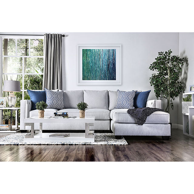 Ornella Light Gray/Blue Sectional