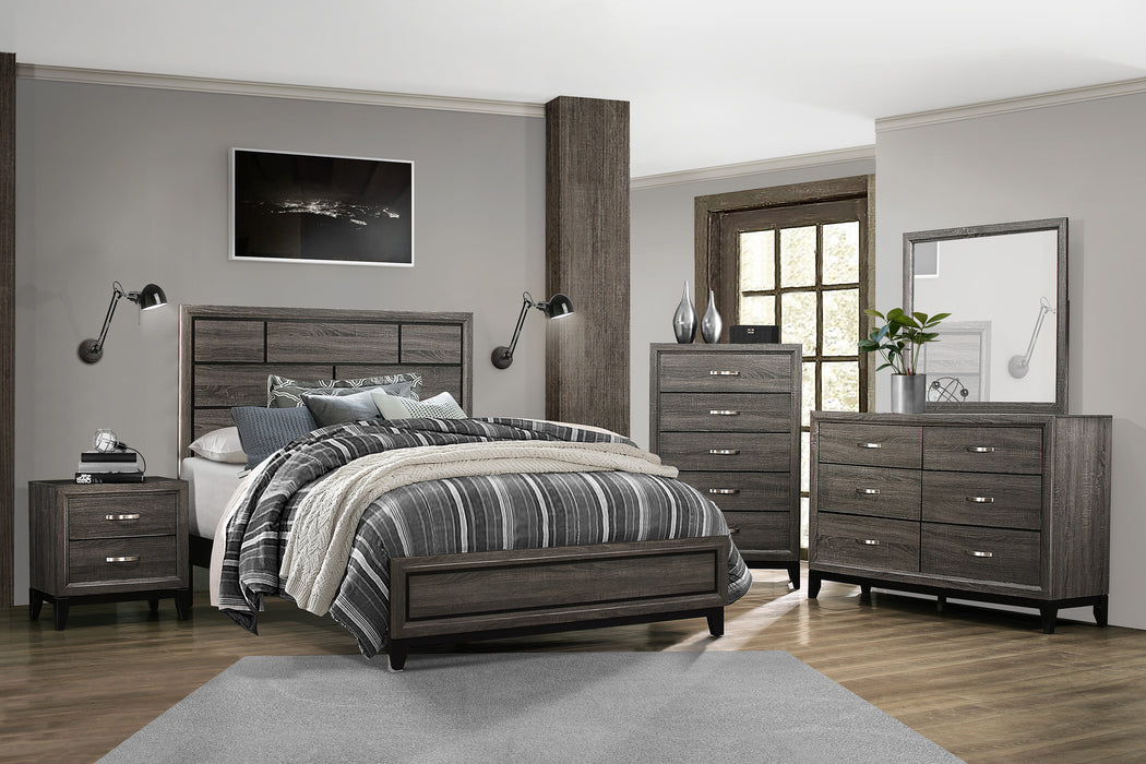 Davi 4PC Twin/Full/Queen Bedroom Set- Twin/Full/Queen bed, dresser, mirror, night stand